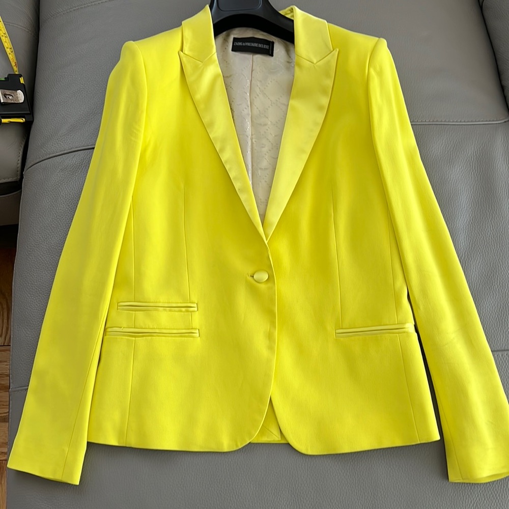 Bright Yellow Women's Single-Button Blazer - Banana Republic